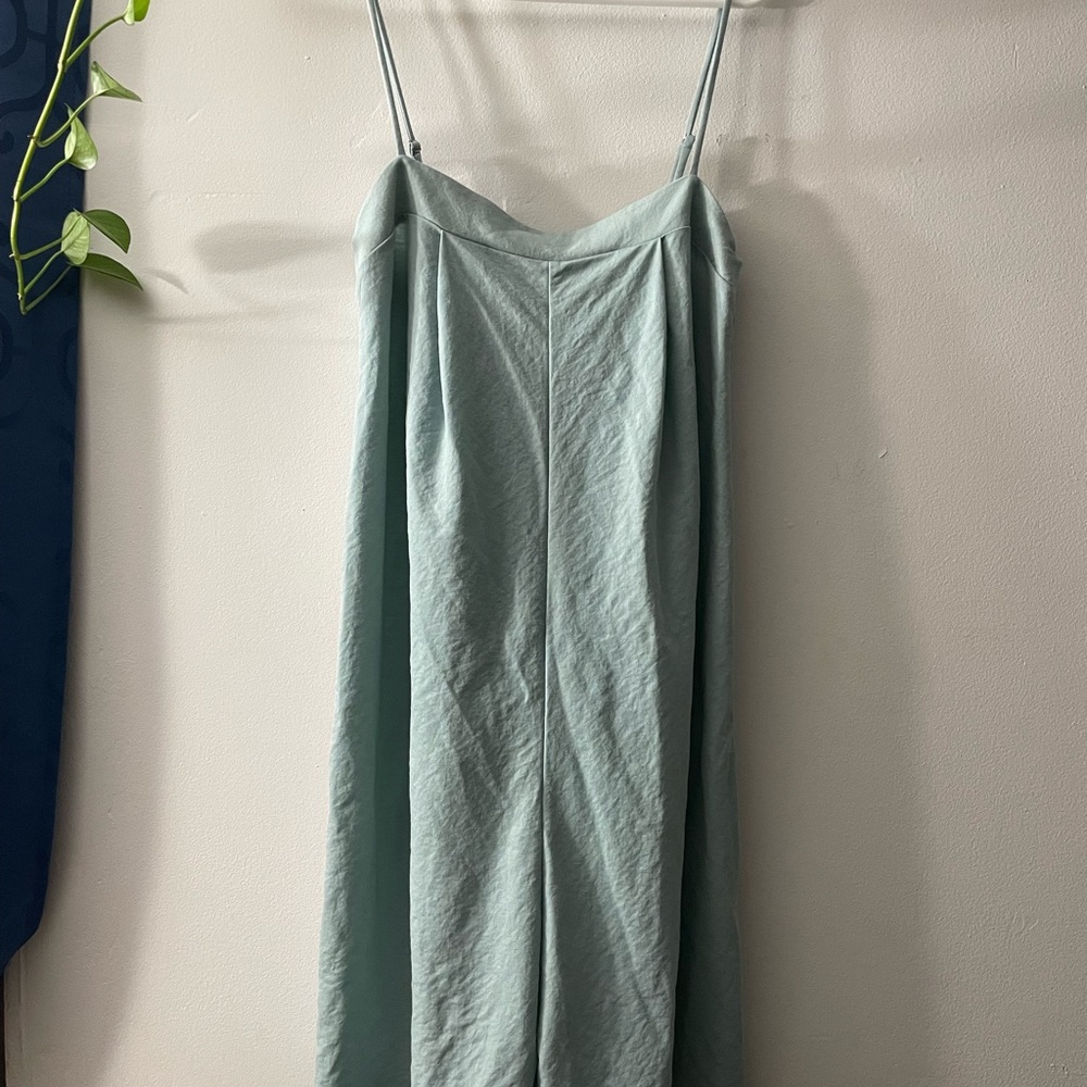Elegant Light Green Spaghetti Strap short romper/jumpsuit